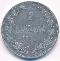 Finnország 1906L 2M Ag "II. Miklós" T:2- ph.
Finland 1906L 2 Markka Ag "Nicholas II&...