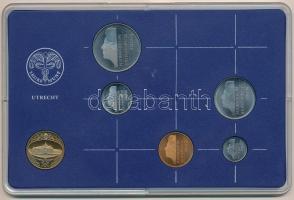 Hollandia 1986. 10c-2 1/2G (5xklf) + "Utrechti Verde" zseton plasztiktokos szettben T:1 Ne...