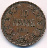 Finnország 1911. 10p Br "II. Miklós" T:2 ph.
Finland 1911. 10 Pennia  Br "Nicholas I...