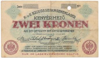 Kenyérmező / Hadifogolytábor 1916. január 15. 2K sorozat- és sorszám nélkül, lyukasztva T:III,III-