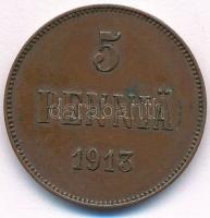 Finnország 1913. 5p Cu "II. Miklós" T:2 ph. kis patina
Finland 1913. 5 Pennia Cu "Ni...