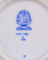 Herendi Apponyi mintás porcelán bonbonnier. Kézzel festett, jelzett, hibátlan. d: 13 cm