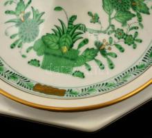 Herendi Apponyi mintás porcelán gyertyatartó. Kifúrva lámpának. Kézzel festett, jelzett, hibátlan. m...