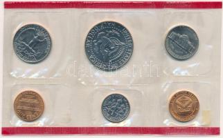 Amerikai Egyesült Államok 1989D 1c-1/2$ (5xklf) + "Denver" zseton forgalmi sor lezárt fóli...