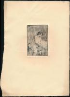 Jelzés nélkül: Aktok, 4 db. Rézkarc, papír, 7,5×10,5 cm