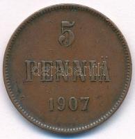 Finnország 1907. 5p Cu "II. Miklós" T:2 ph.
Finland 1907. 5 Pennia Cu "Nicholas II&q...