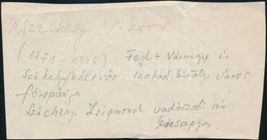 Széchényi Viktor (1871-1945) Széchényi Zsigmond apja, Fejér vármegye és Székesfehérvár szabad király...