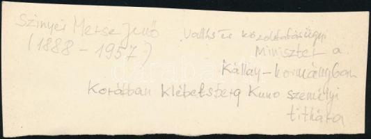 Szinyei Merse Jenő (1888-1957) vallás és közoktatásügyi miniszter, politikus, Klebelsberg Kuno szemé...