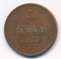 Finnország / Kerenszkij kiadás 1917. 5p Cu "II. Miklós" T:2 ph.
Finland / Kerensky issue ...