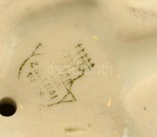 Zsolnay nyuszi, kézzel festett, hibátlan, jelzett m: 6 cm