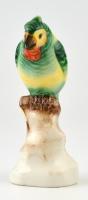 Herendi papagáj,  kézzel festett, jelzett, egy apró lepattanással, m: 11 cm