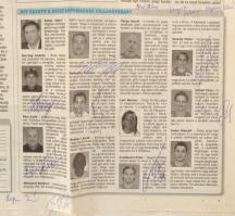 2009 Magyar focisták aláírása egy újságon k épük mellett: Herceg András, Bücs Zsolt, Polekszics Vuka...