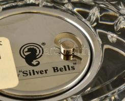 Karácsonyi ólomkristály zene dobozka( ékszertartó), hibátlan, homokfújt, működik, 12×8 cm