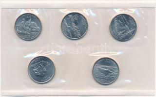 Amerikai Egyesült Államok 2005P 1/4$ "50 állam - Kansas, Minnesota, Nyugat-Virginia, California...