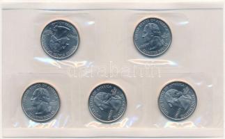 Amerikai Egyesült Államok 2005P 1/4$ "50 állam - Kansas, Minnesota, Nyugat-Virginia, California...