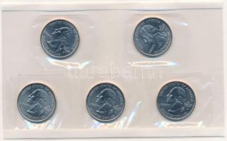 Amerikai Egyesült Államok 2005P 1/4$ "50 állam - Kansas, Minnesota, Nyugat-Virginia, California...
