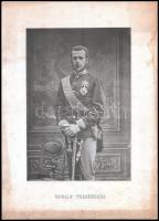 cca 1880-1881 Habsburg Rudolf (1858-1889) trónörökös és Stefánia belga királyi hercegnő (1864-1945), Bp.-Eperjes, Divald Károly fénynyomatai, foltosak, 41x30 cm