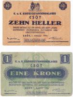 Csót / Hadifogolytábor 1916. augusztus 1. 10f + 1K T:III-