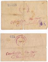 Magyaróvár / Mosonvármegye Direktóriuma 1919.05.07 1K + 2K hátoldalukon bélyegzéssel T:III-,IV