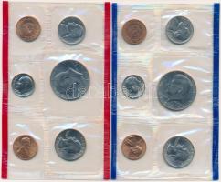 Amerikai Egyesült Államok 1985D 1c-1/2$ (5xklf) + "Denver zseton + 1985P 1c-1/2$ (5xklf) + &quo...