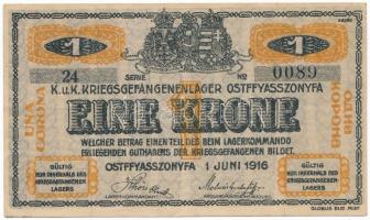 Ostffyasszonyfa / hadifogolytábor 1916. június 1. 1K arab sorozat és sorszámmal T:III
Adamo HHO-2.3