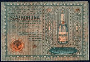 1913. 100K dekoratív bankjegyszerű pezsgőreklám imitációja T:II+