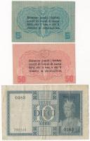 Olaszország / Velence / Osztrák-magyar megszállás 1918. 5c + 50c + Olaszország 1938. 10L T:III
Ital...