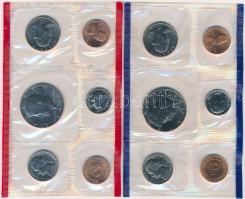 Amerikai Egyesült Államok 1990P 1c-1/2$ (5xklf) + "Philadelphia" zseton forgalmi sor lezár...