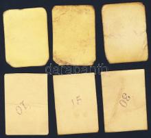 Tóváros DN 2kr, 3kr, 7kr, 10kr, 15kr, 30kr vastag kartonpapíron, 10kr + 30kr hátoldali 10, ill. 30 b...