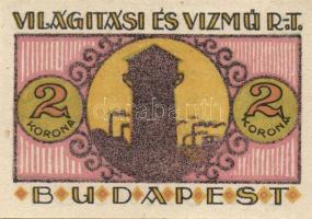 Budapest 1920. "Világítási és Vízmű Rt." 1K, 2K, 5K, 3klf db T:I,I-