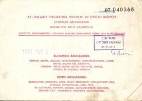 1980-as évek "Centrum Áruházak" 100Ft vásárlási utalvány (2x) + "Skála-Coop" 200...