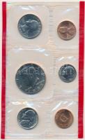 Amerikai Egyesült Államok 1987D 1c-1/2$ (6db, 5xklf) + "Denver" zseton forgalmi sor fóliat...