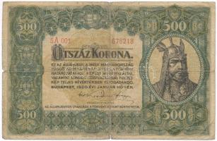 1920. 500K "Orell Füssli Zürich" T:III- kis ly. Adamo K33