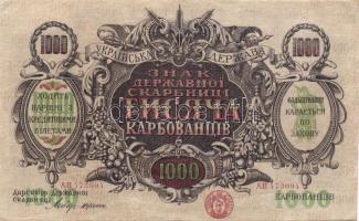 Ukrajna 1918. 1000K T:I- saroktörés