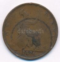 Nagy-Britannia 1876H 1p Br "Viktória" T:3 
Great Britain 1876H 1 Penny Br "Victoria&...