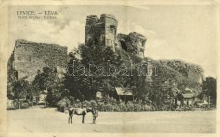 1922 Léva, Levice; Stará hrada, Levicky hrad / vár / castle - képeslapfüzetből / from postcard booklet (EK)