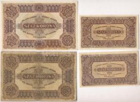 1920. 100K "Orell Füssli Zürich" nyomdahely jelöléssel (2x) + 1923. 100K (2xklf) egyik nyo...