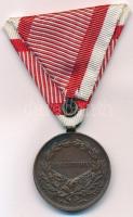 1917. "Károly Bronz Vitézségi Érem" Br kitüntetés modern mellszalagon. Szign.: Kautsch T:2...