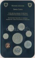 Svájc 1980. 1r-5Fr (8xklf) forgalmi szett műanyag tokban T:1 Switzerland 1980. 1 Rappen - 5 Francs (8xdiff) coin set in plastic case C:UNC