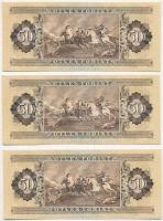 1986. 50Ft (3x) sorszámkövető T:I- Adamo F24