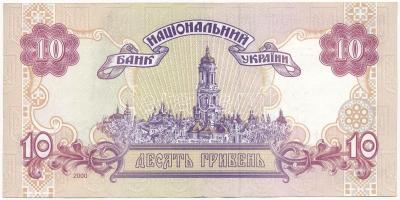 Ukrajna 2000. 10H T:II-
Ukraine 2000. 10 Hryven C:VF
Krause KM#111