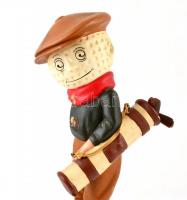 Régi, golflabda fejű golfozó figura. Műanyag. 40 cm