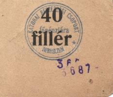 Debrecen 1918. 10f, 30f, 40f "Katonai Beszerzési Csoport főpénztára" számozással, ill. alá...