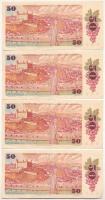 Csehszlovákia 1987. 50K (4x) sorszámkövetők T:I Czechoslovakia 1987. 50 Korun (4x) sequential serial...