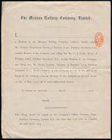 1913 A Mexikói Vasúti Társaság nyomtatott meghatalmazása