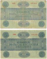 1919. 5K "MÁS TÖRVÉNYES..." +  5K "OSZTRÁK-MAGYAR BANK BANKJEGYEIRE" T:III,III- ...