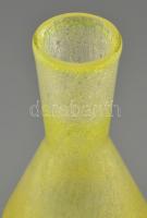 Citromsárga kraklé üvegváza 27 cm Hibátlan