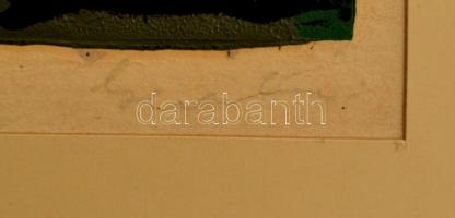 Gera Éva(1923-1996): Csendélet. Színes linó, papír, jelzett, 19×20 cm