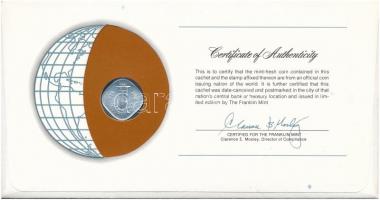 Pakisztán 1980. 5p "Nemzetek pénzérméi" felbélyegzett borítékban, bélyegzéssel T:1-
Pakis...