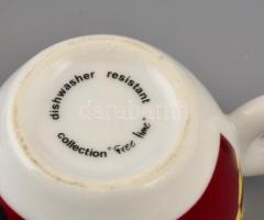 3 db jelzett porcelán mokkás csésze klf dekorral